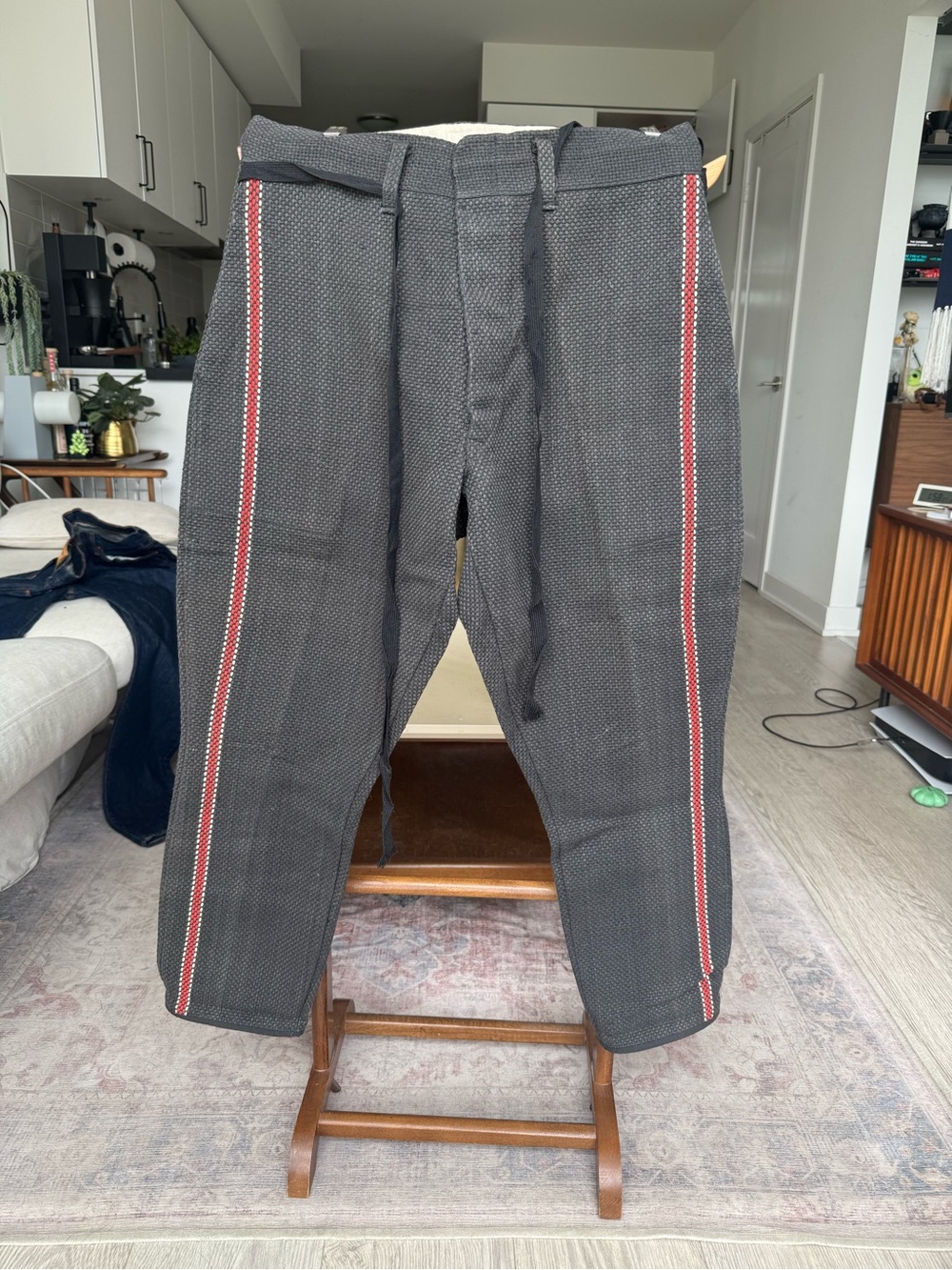 Vintage Japanese Fire brigade sashiko pants